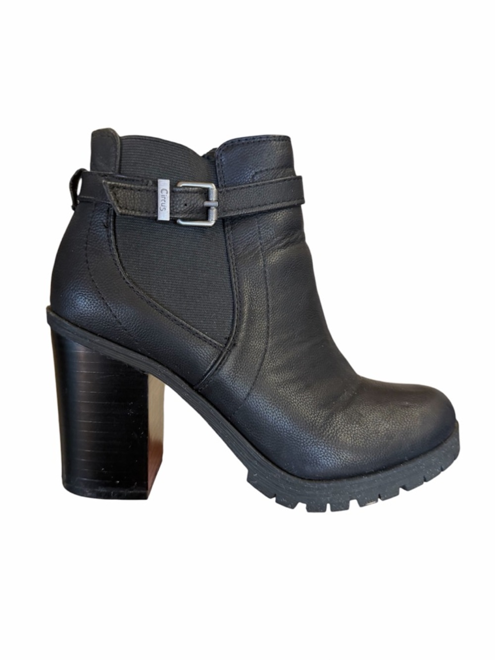 Circus by Sam Edelman Deacon Black  Heeled Ankle Boots Booties Size 7